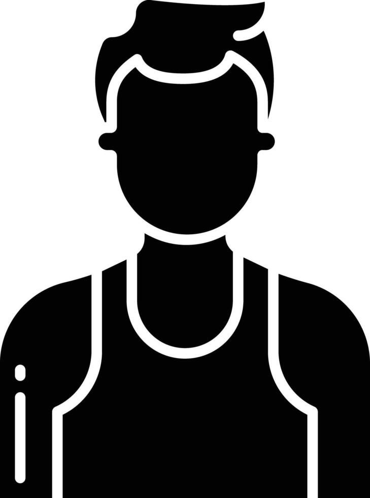 Man solid glyph illustration vector