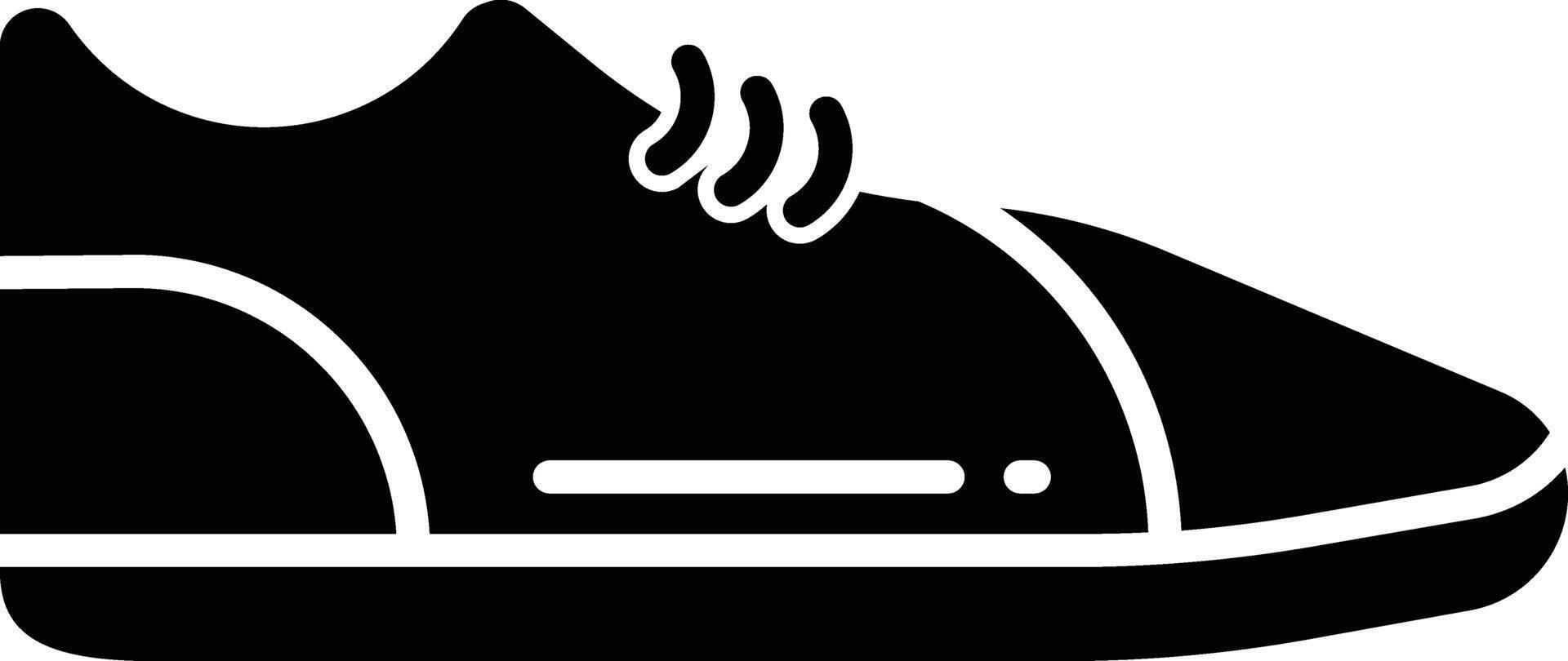 Sneaker solid glyph illustration vector