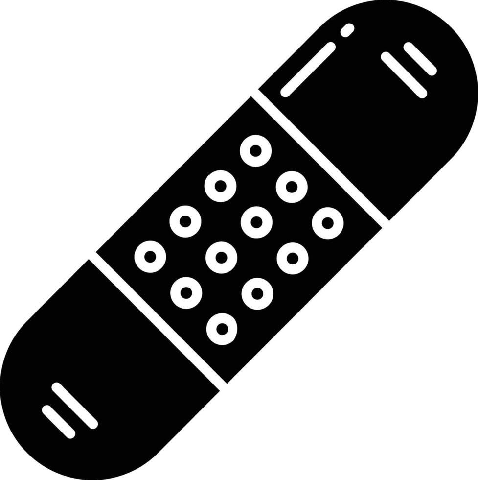 Banded solid glyph illustration vector
