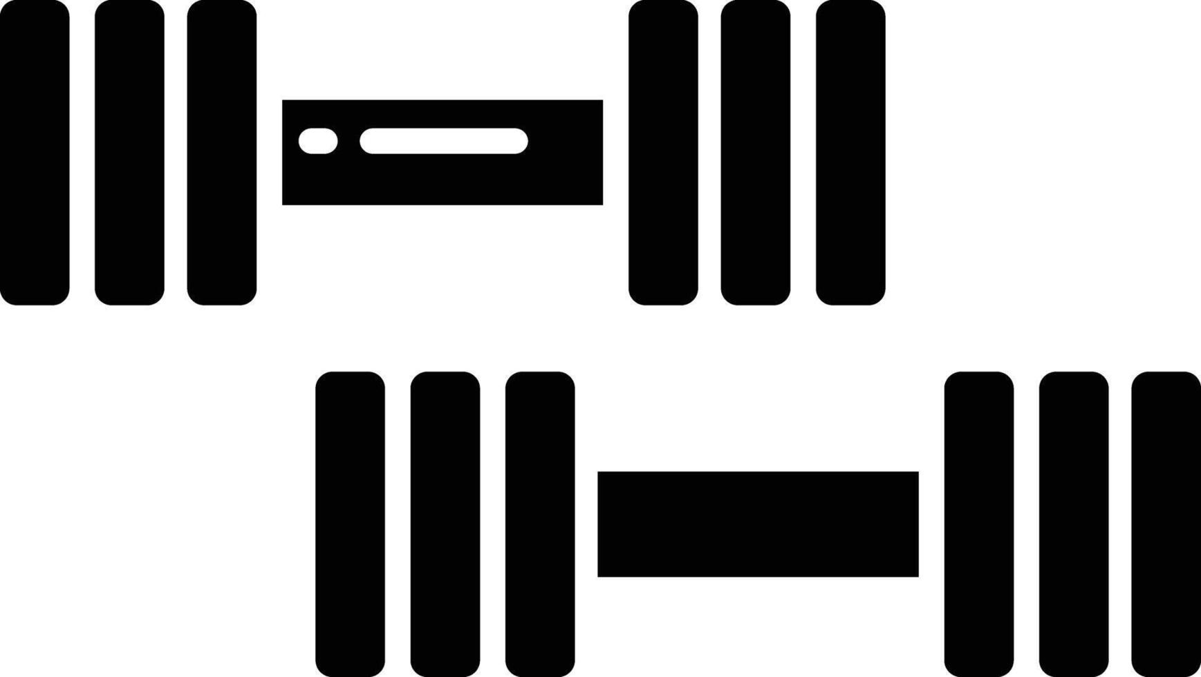 Dumbbells solid glyph illustration vector