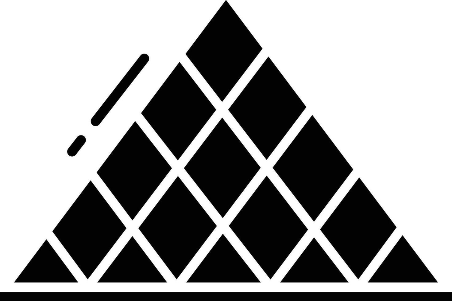 Louvre solid glyph illustration vector