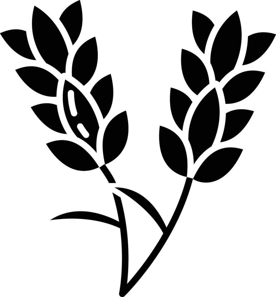 Lavender solid glyph illustration vector