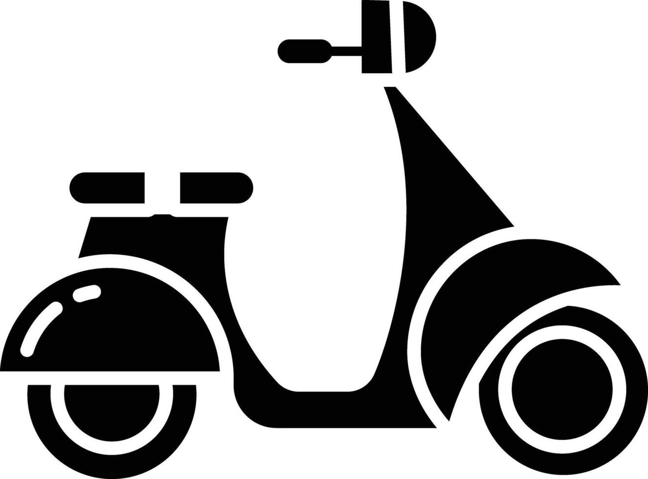 Scooter. solid glyph illustration vector