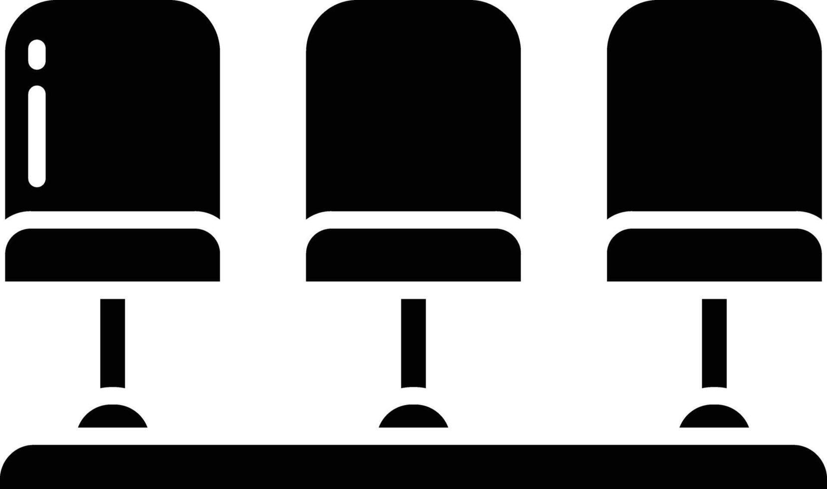 seat solid glyph illustration vector