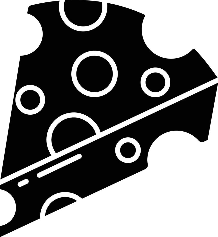 Cheese solid glyph illustration vector