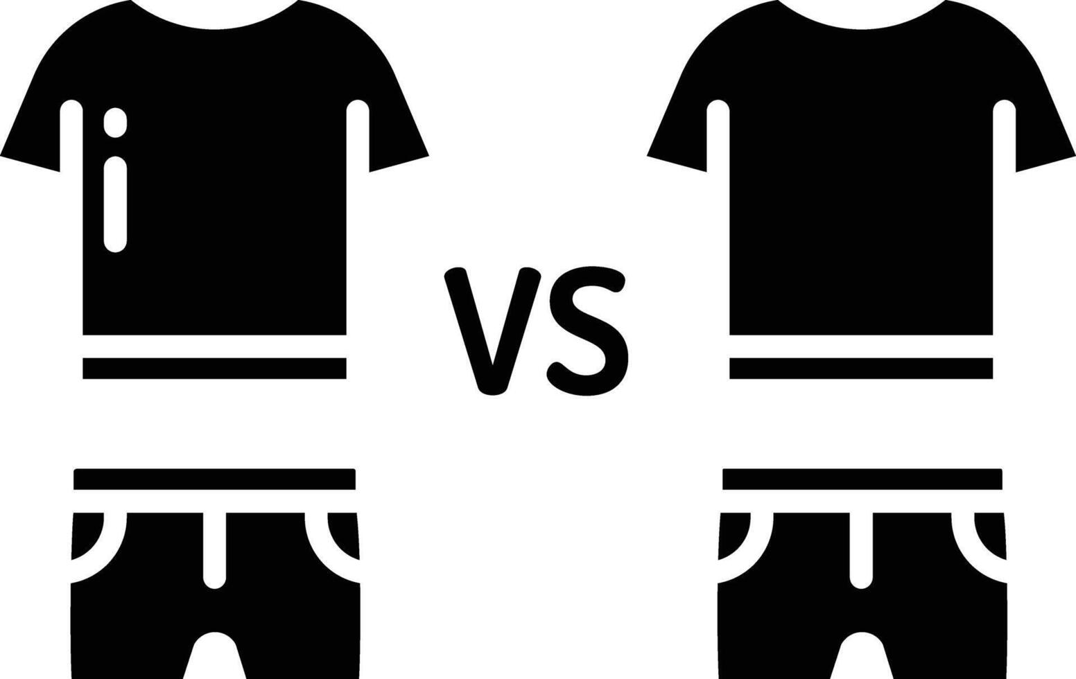 football match uniform solid glyph illustration vector