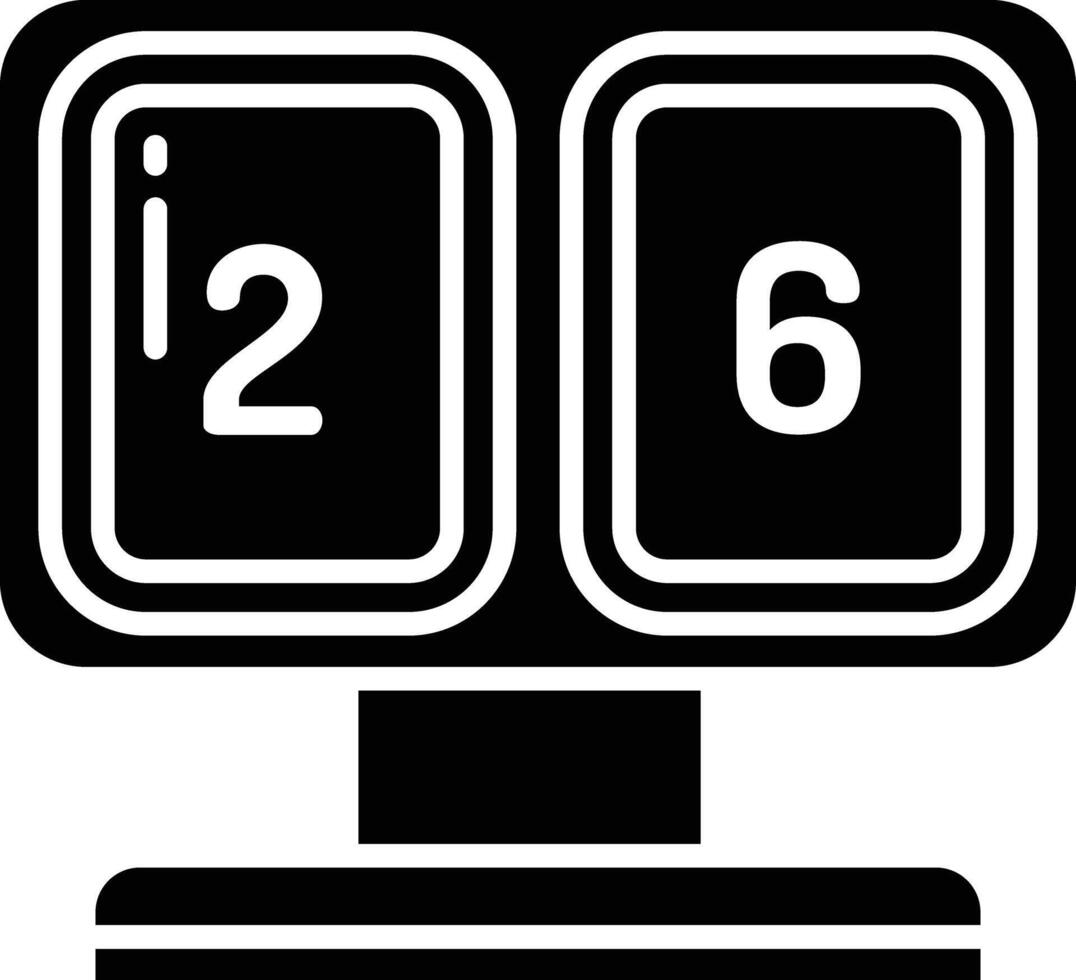 Scoreboard solid glyph illustration vector