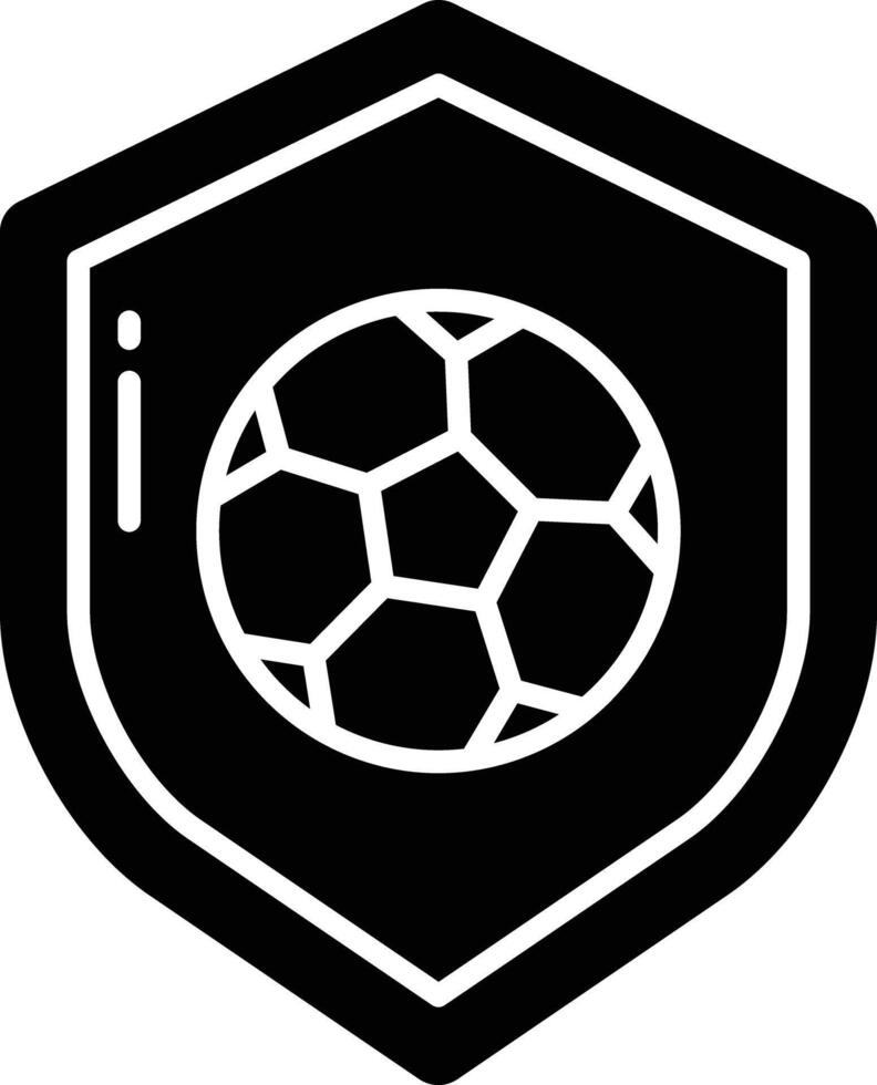 Shield. solid glyph illustration vector