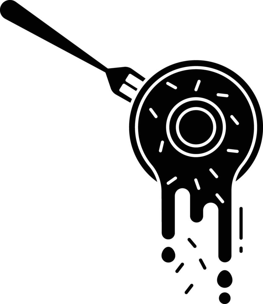 donut solid glyph illustration vector