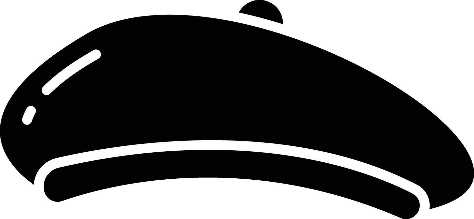 Beret solid glyph illustration vector