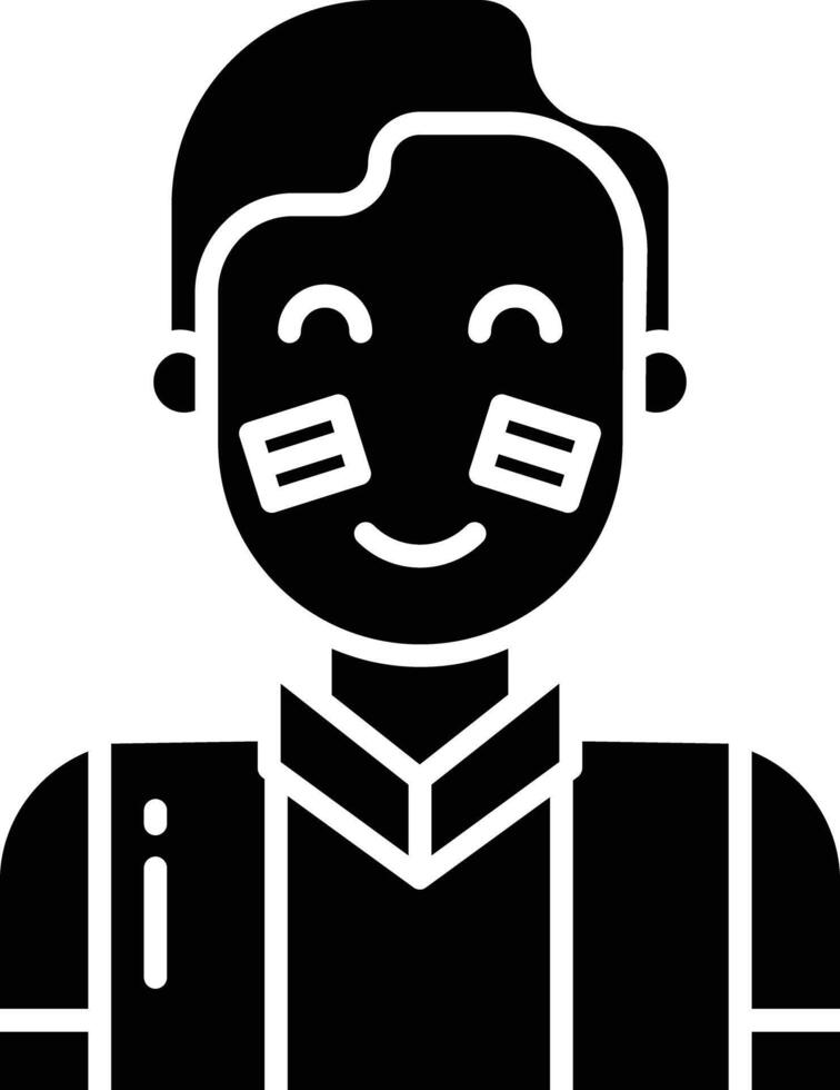 football fan man solid glyph illustration vector