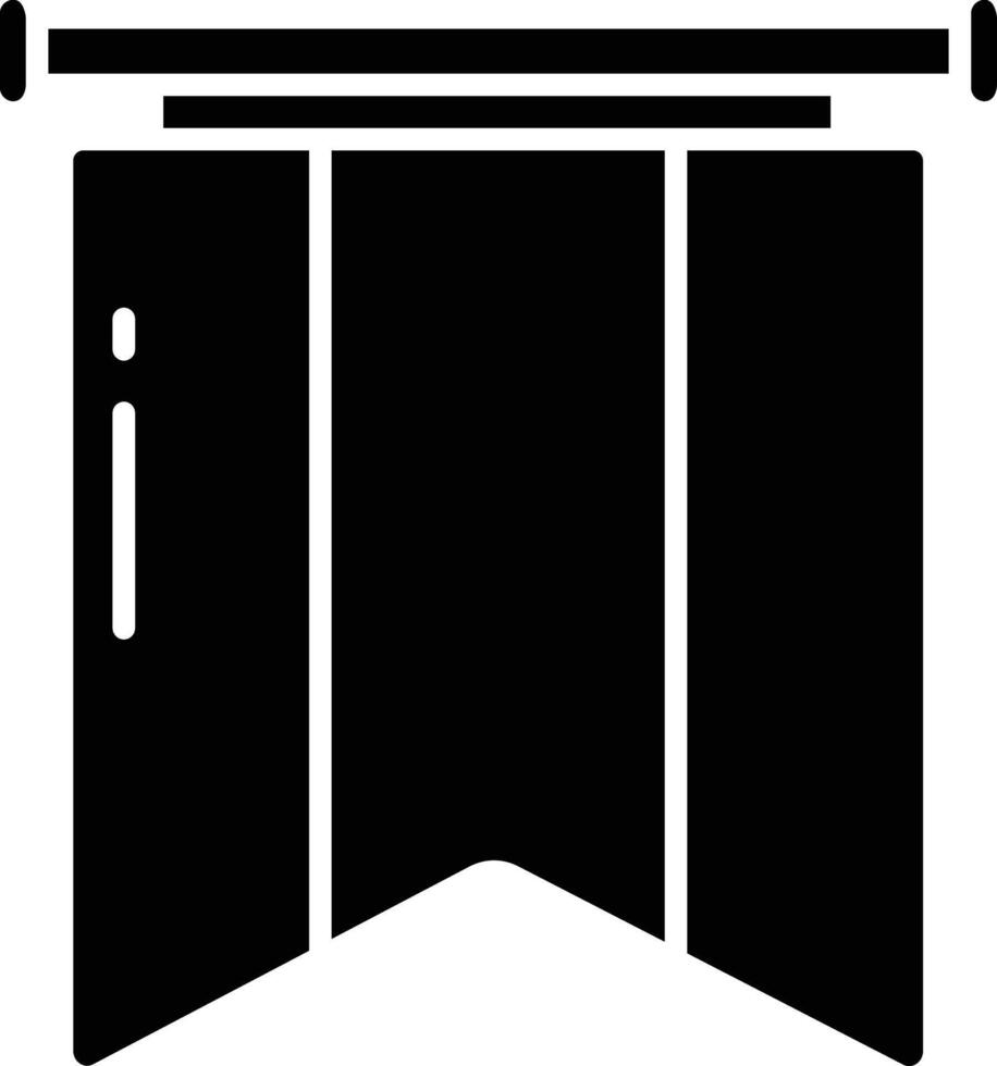 flag solid glyph illustration vector