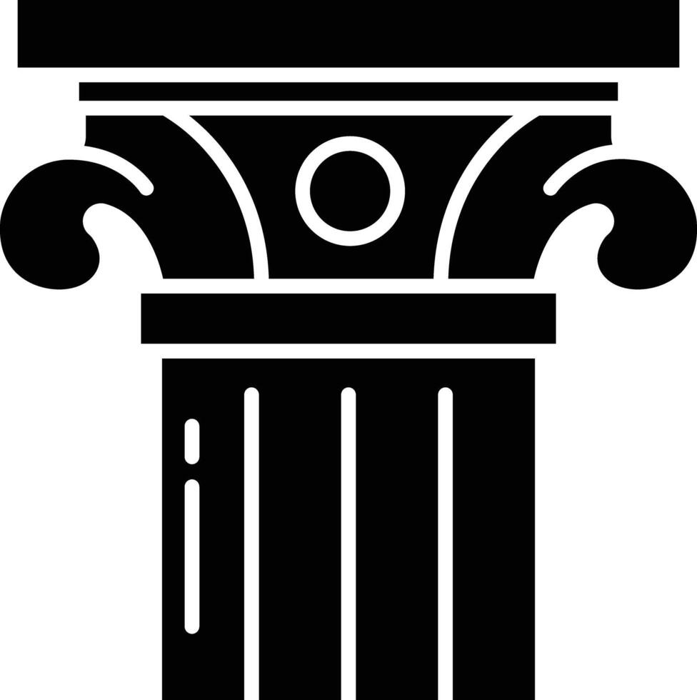 Ancient Pillar solid glyph illustration vector
