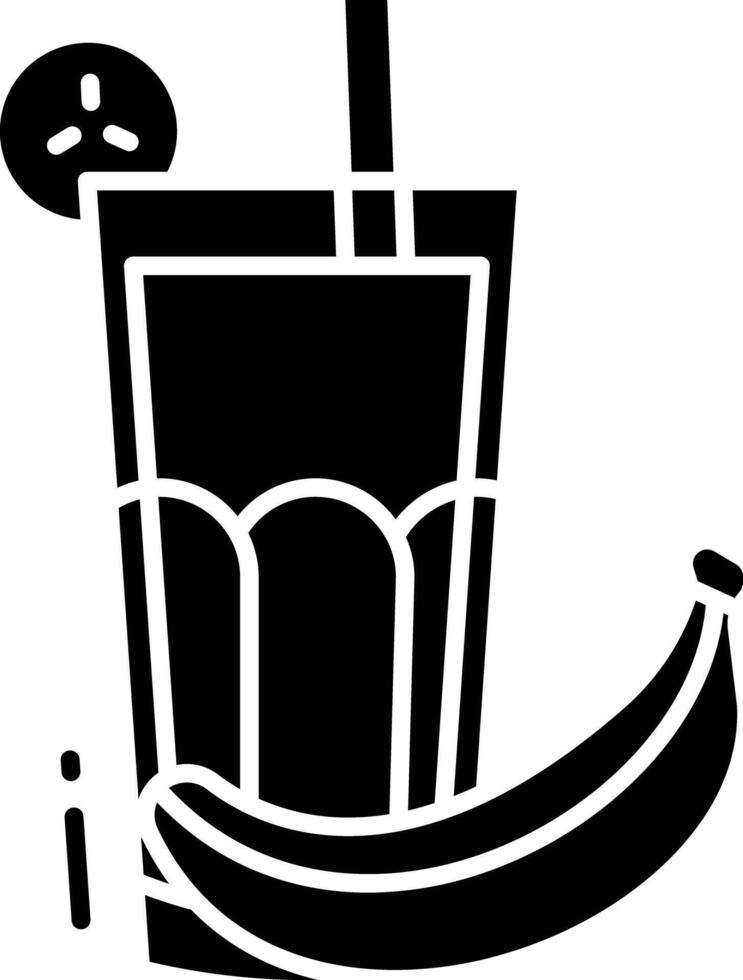 Open Banana solid glyph illustration vector