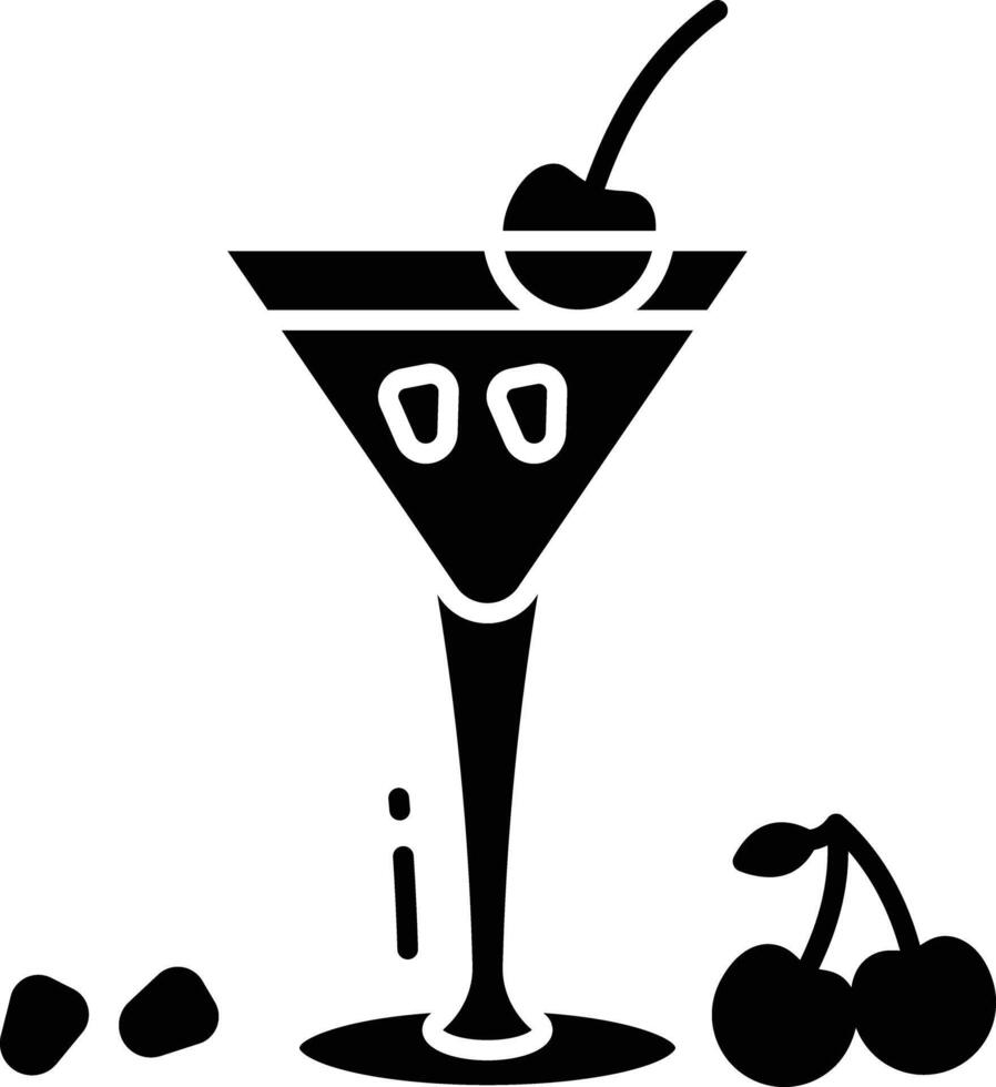 Berry juice solid glyph illustration vector