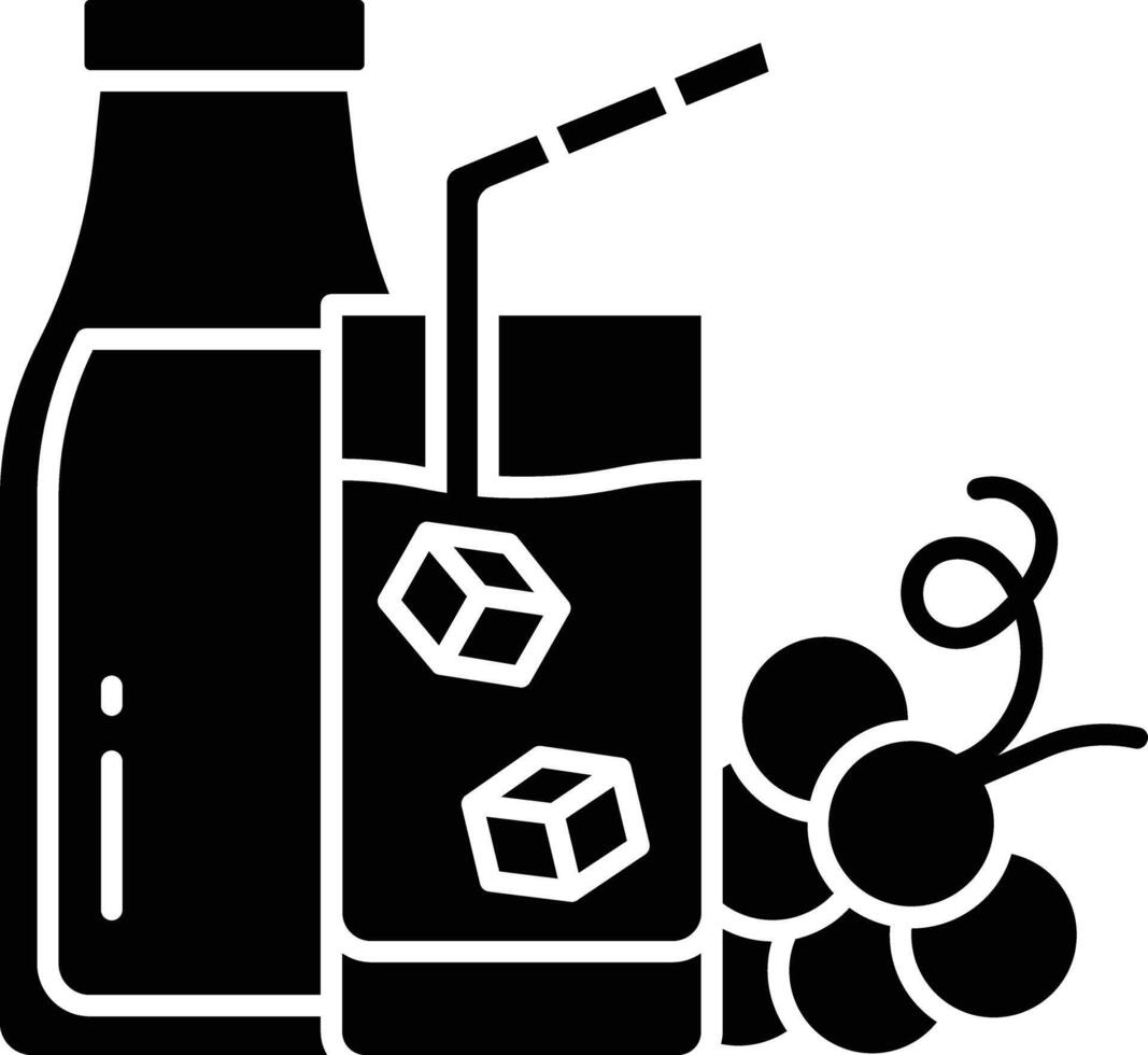 Grape Juice solid glyph illustration vector