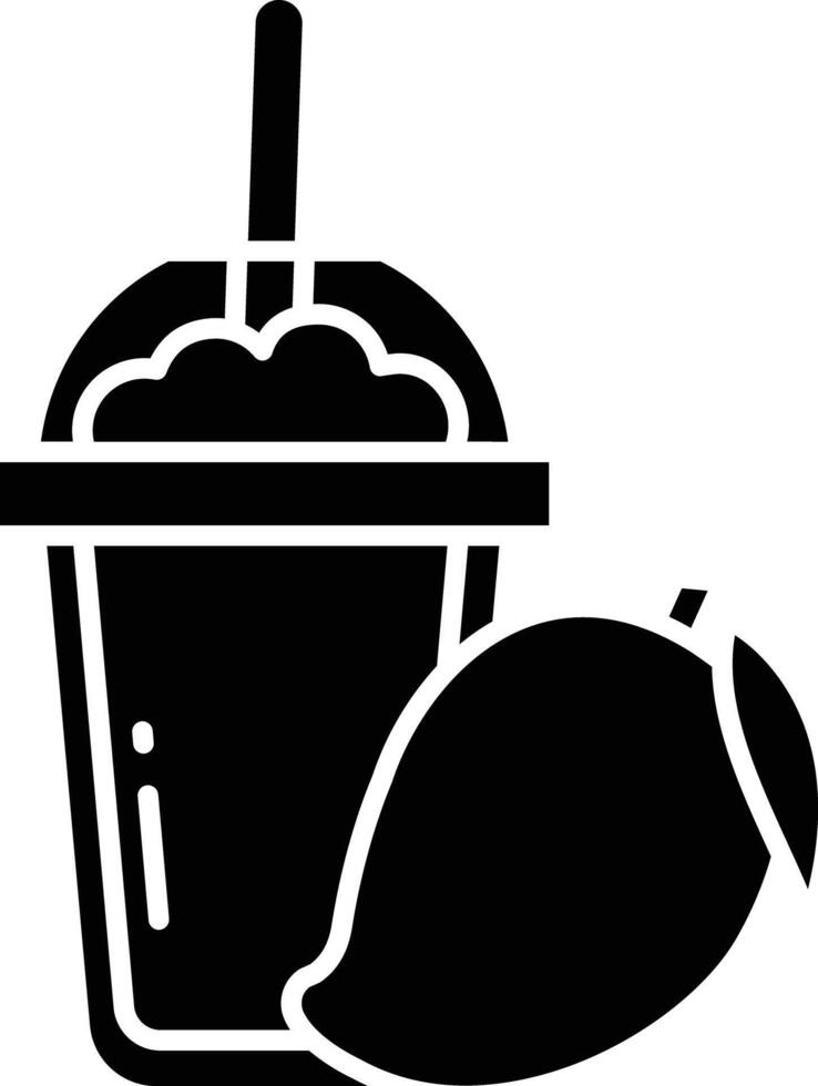 Mango Juice solid glyph illustration vector