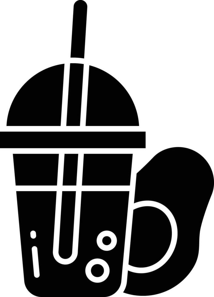 Avocado slice solid glyph illustration vector
