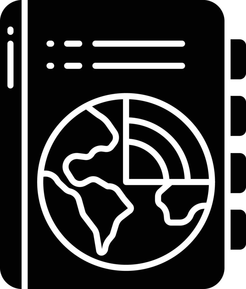 Book solid glyph illustration vector