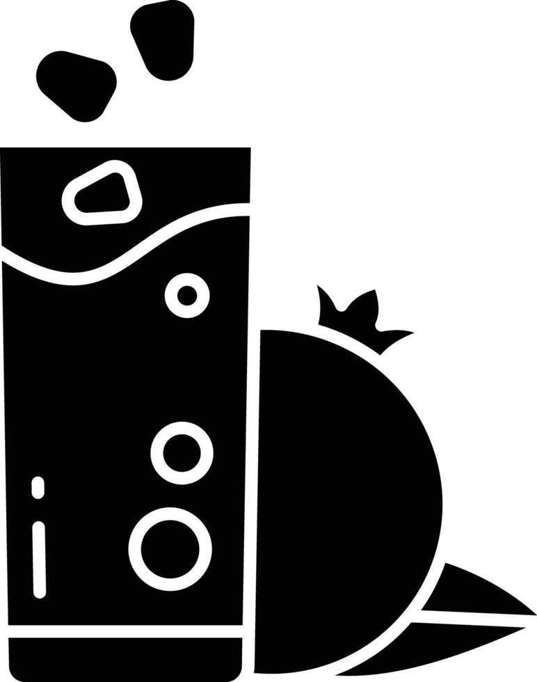 Pomegranate Juice solid glyph illustration vector