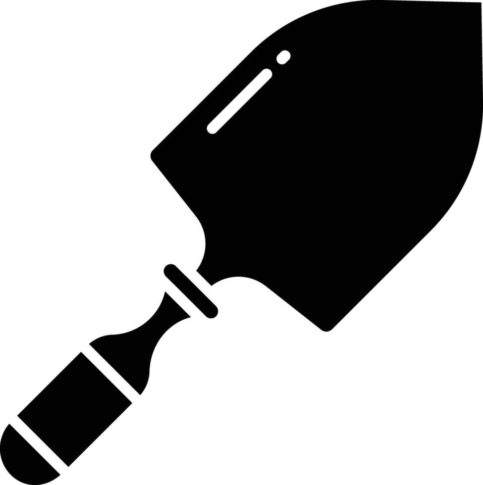 Shovel solid glyph illustration vector