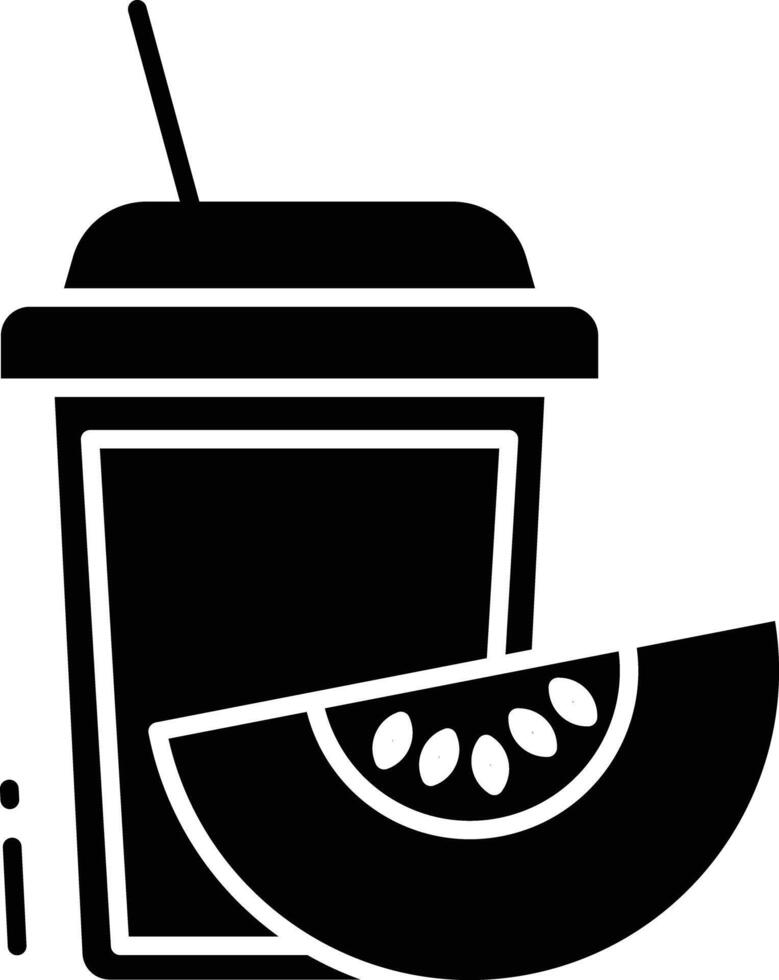 Milkshake solid glyph illustration vector