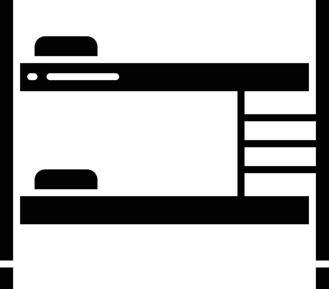 Bunk Bed solid glyph illustration vector