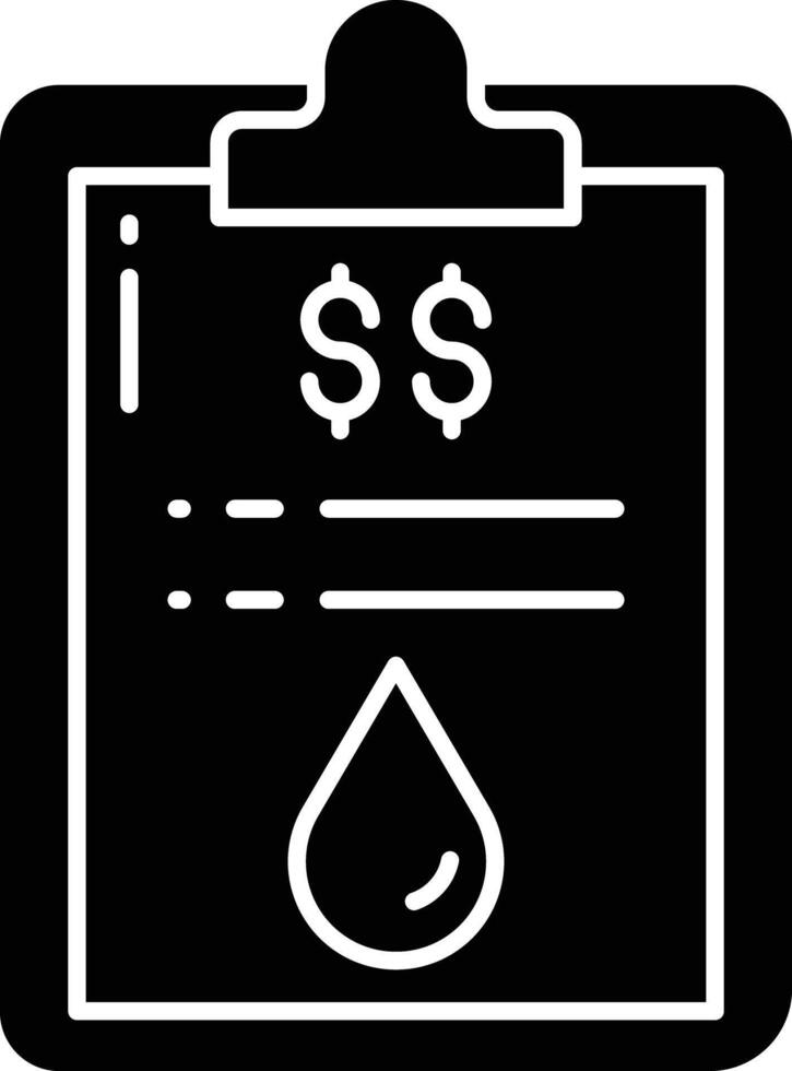 Clipboard solid glyph illustration vector