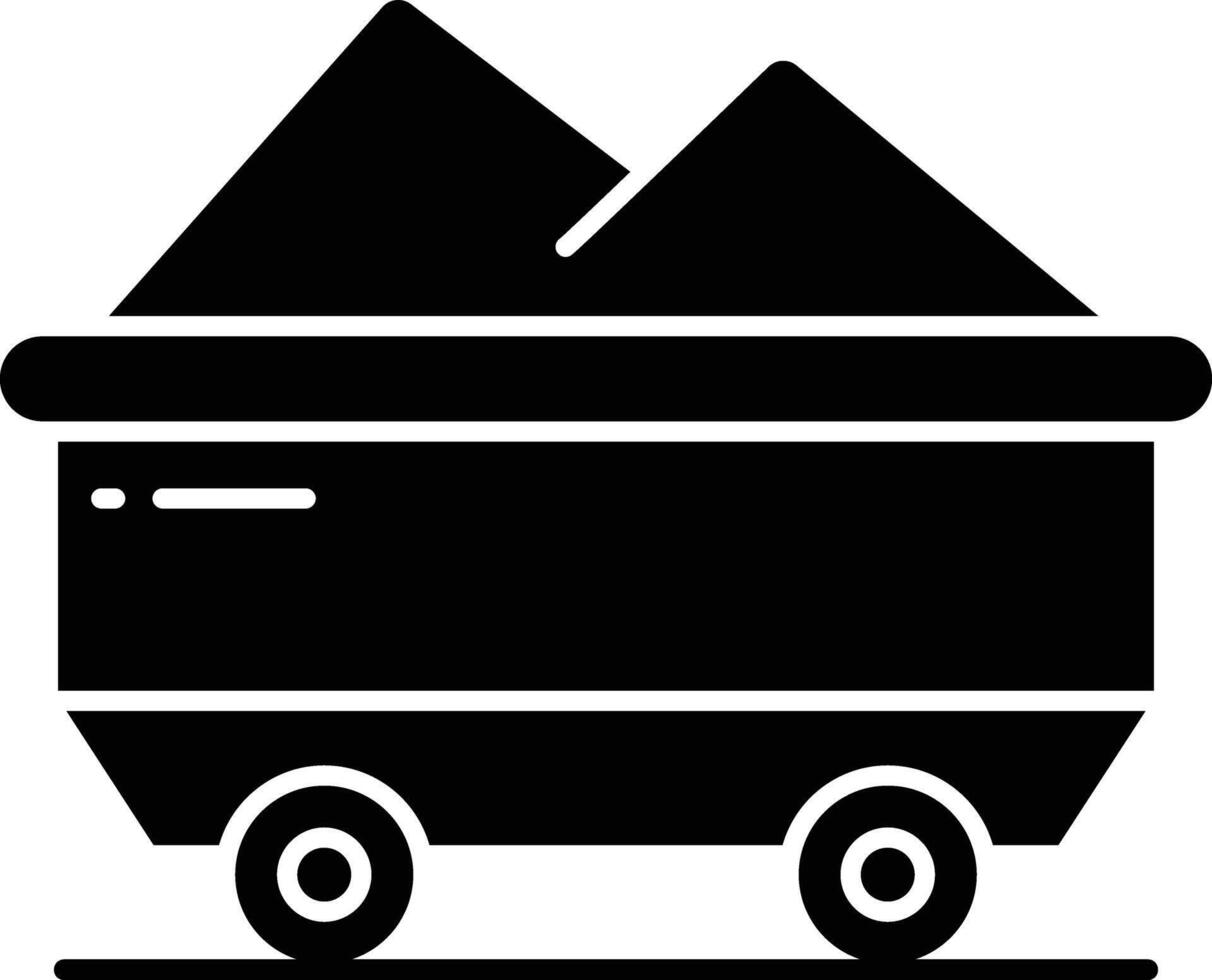 Coal solid glyph illustration vector