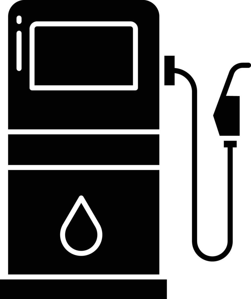 Gas Station solid glyph illustration vector