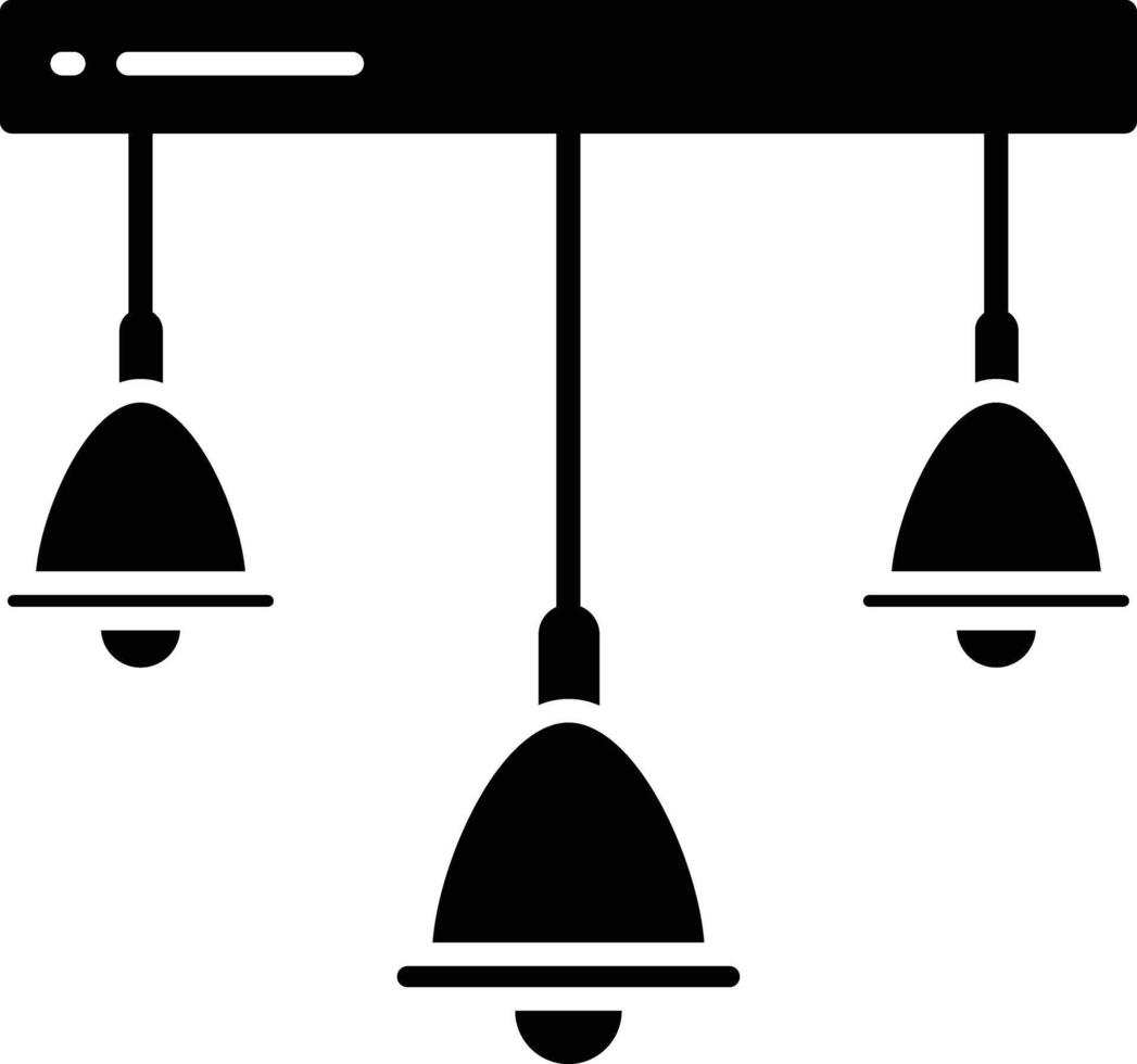 Ceiling Light solid glyph illustration vector