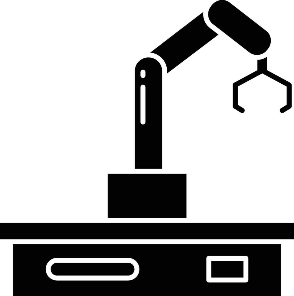 manufacturing Robot solid glyph illustration vector
