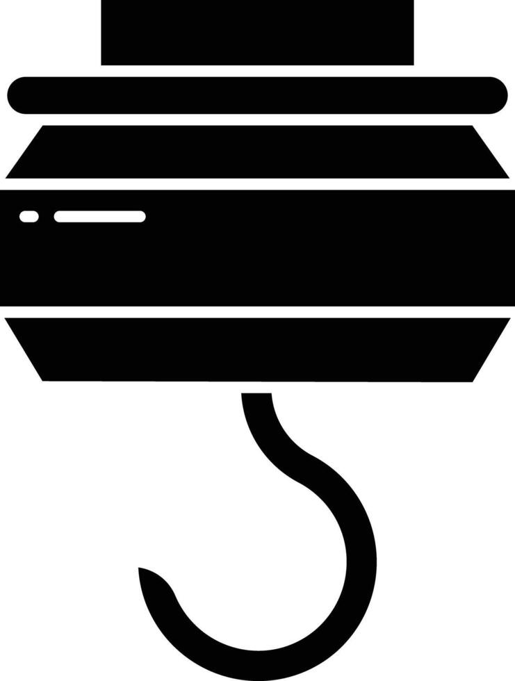 Hook solid glyph illustration vector