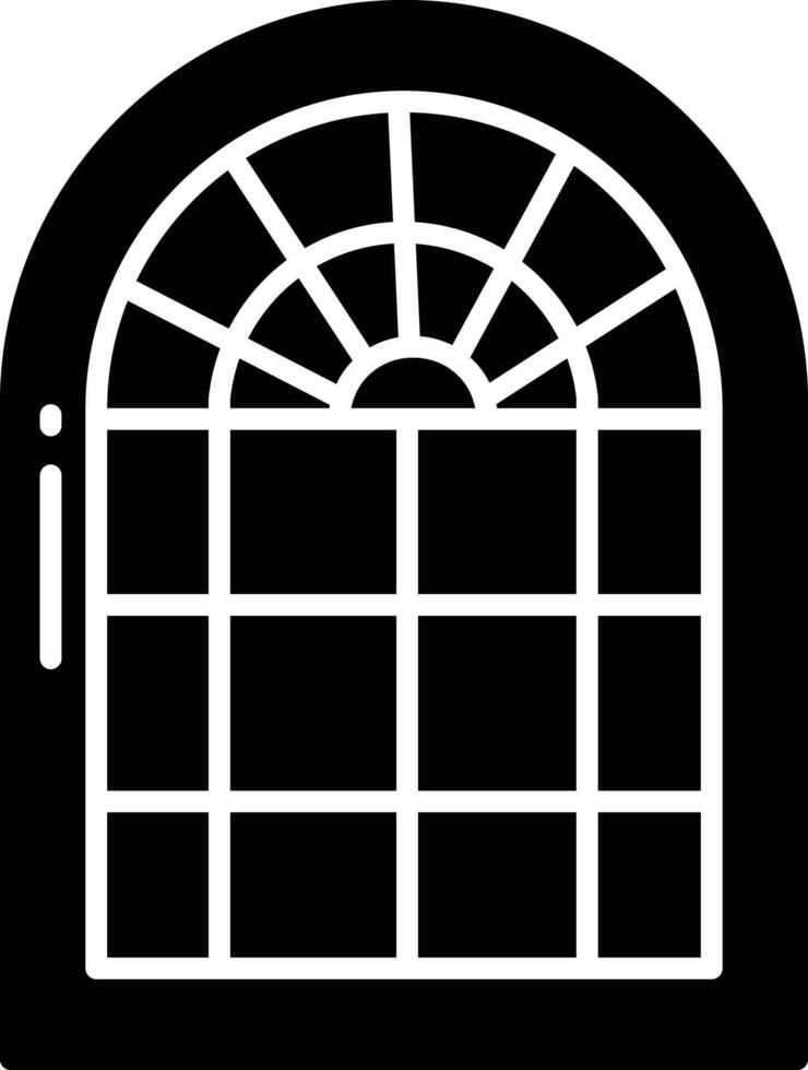 Windows solid glyph illustration vector