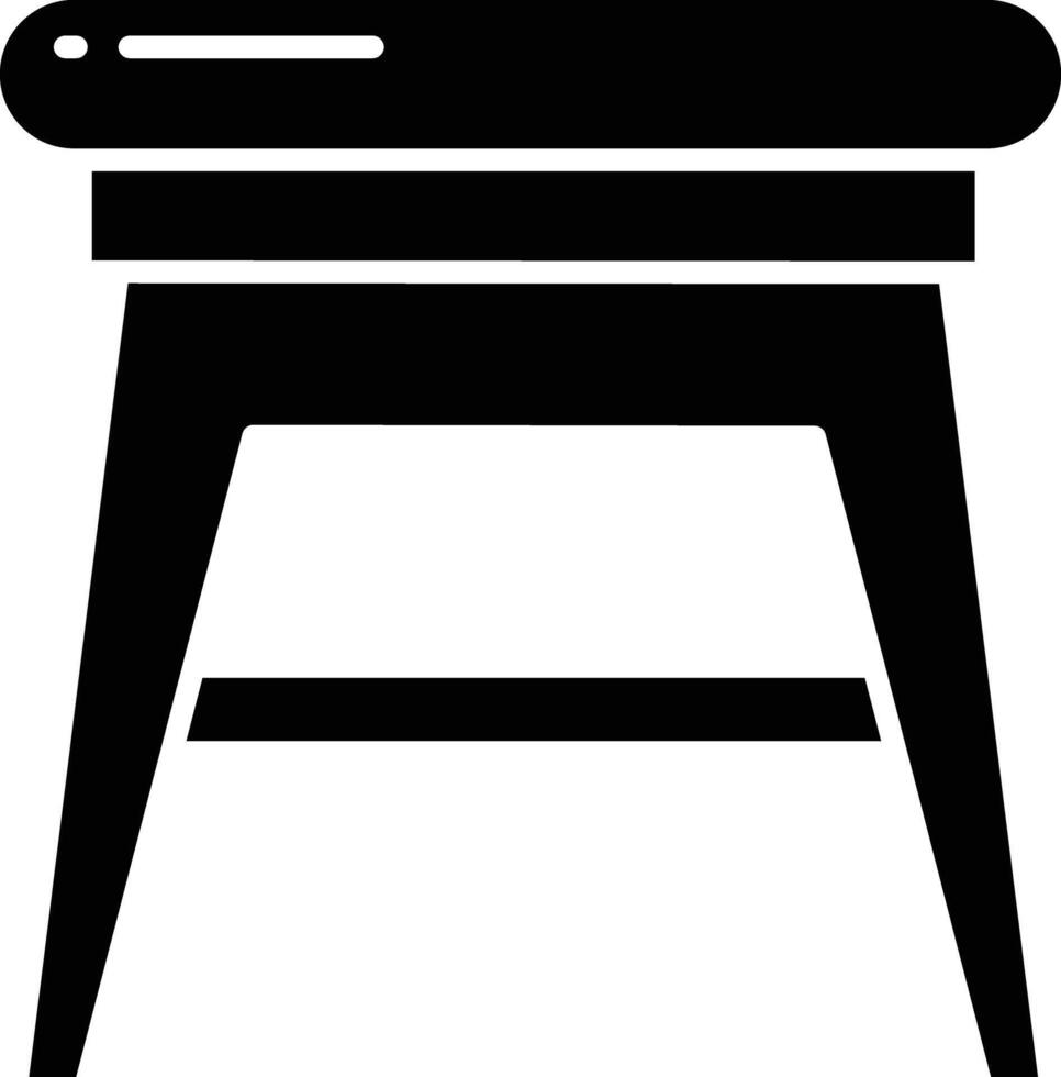 Stool solid glyph illustration vector