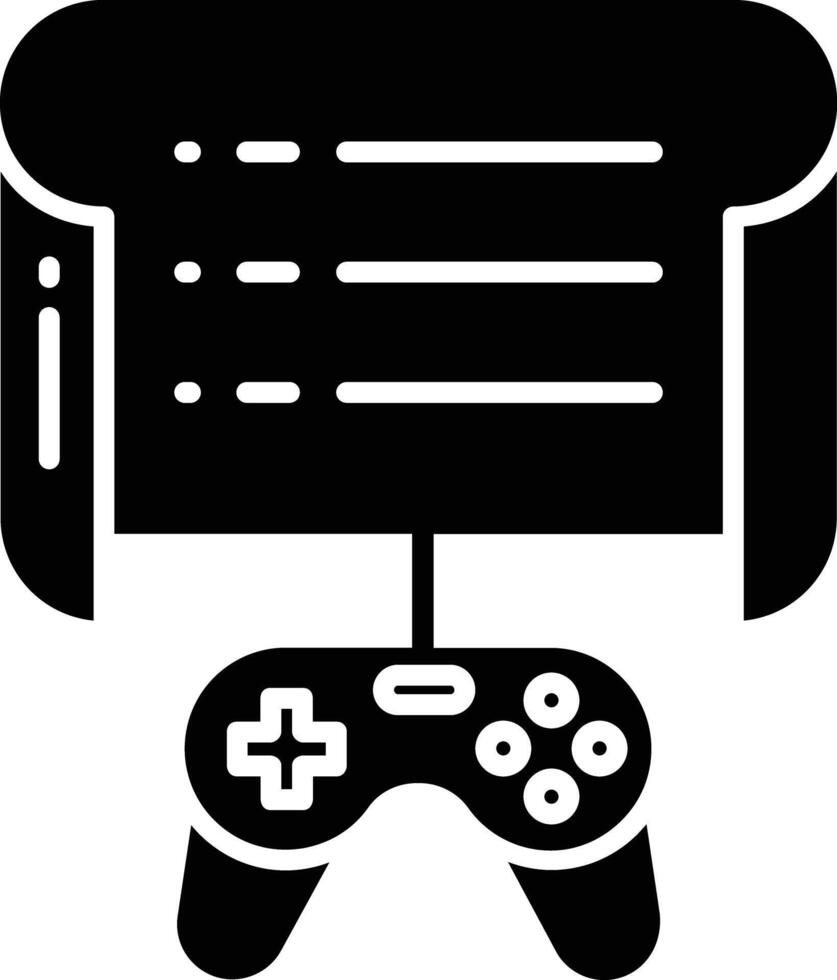 Gamepad solid glyph illustration vector