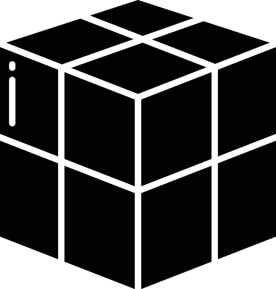 Box solid glyph illustration vector