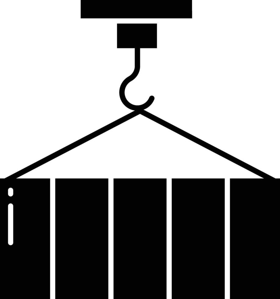 Crane solid glyph illustration vector