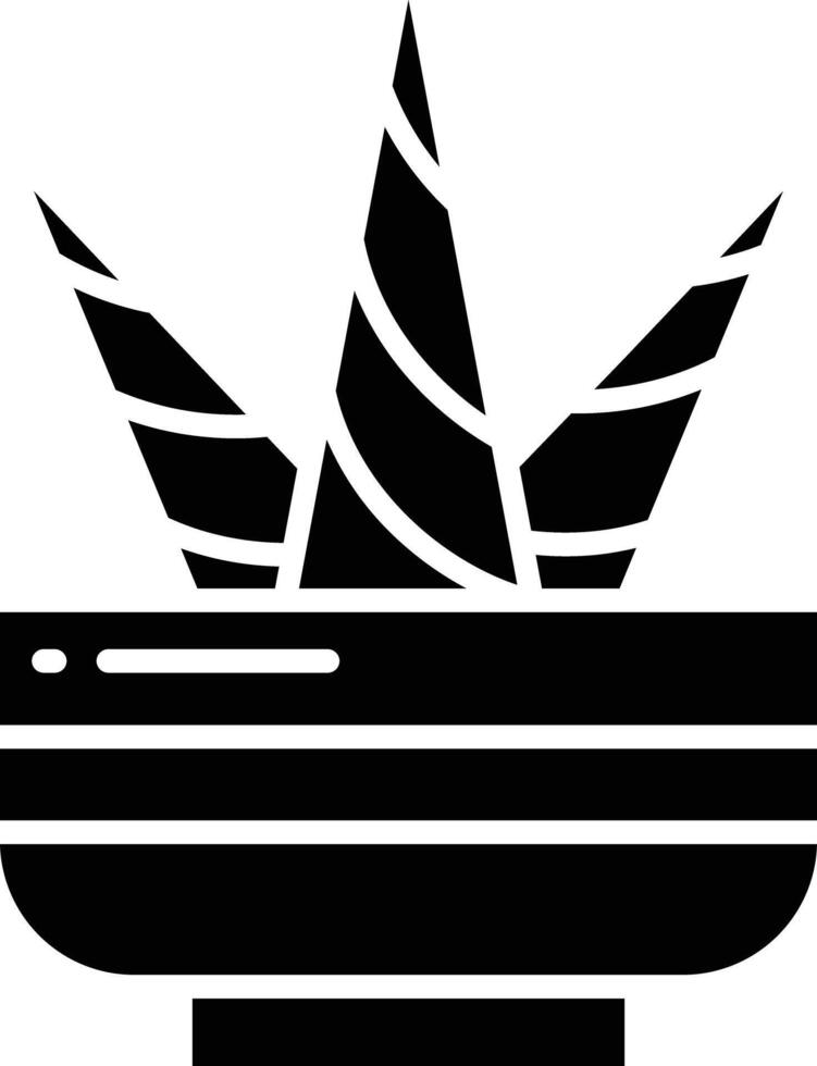 Pot solid glyph illustration vector