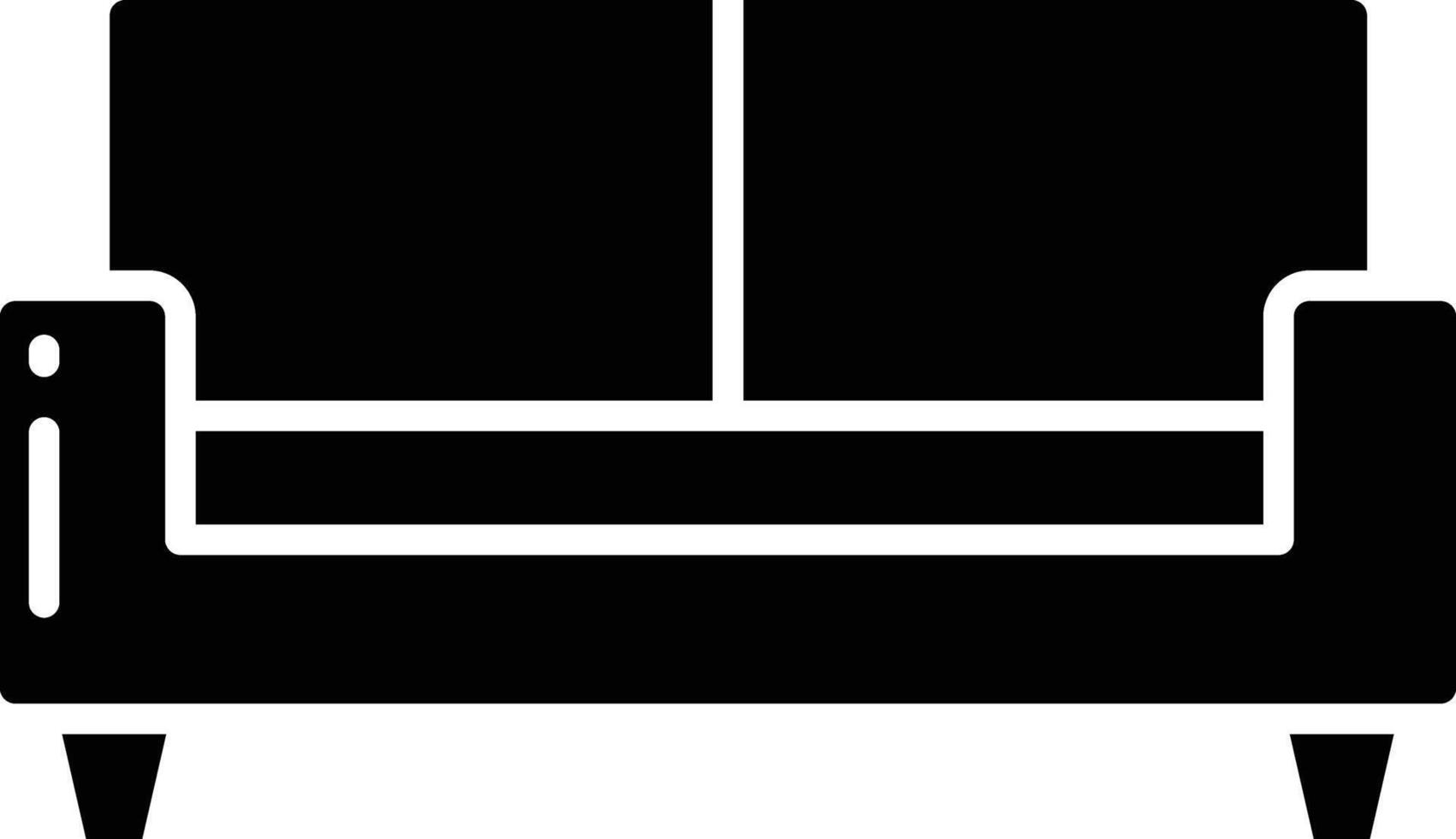 Couch solid glyph illustration vector