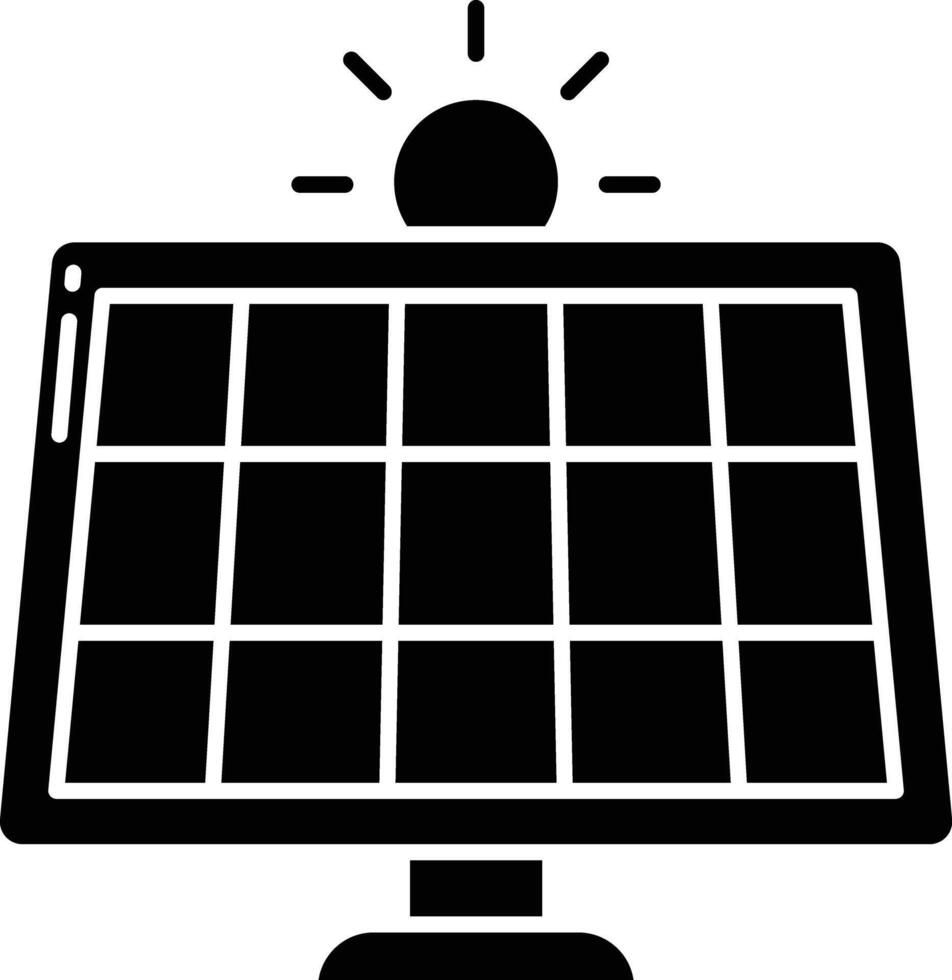 Solar Panel solid glyph illustration vector
