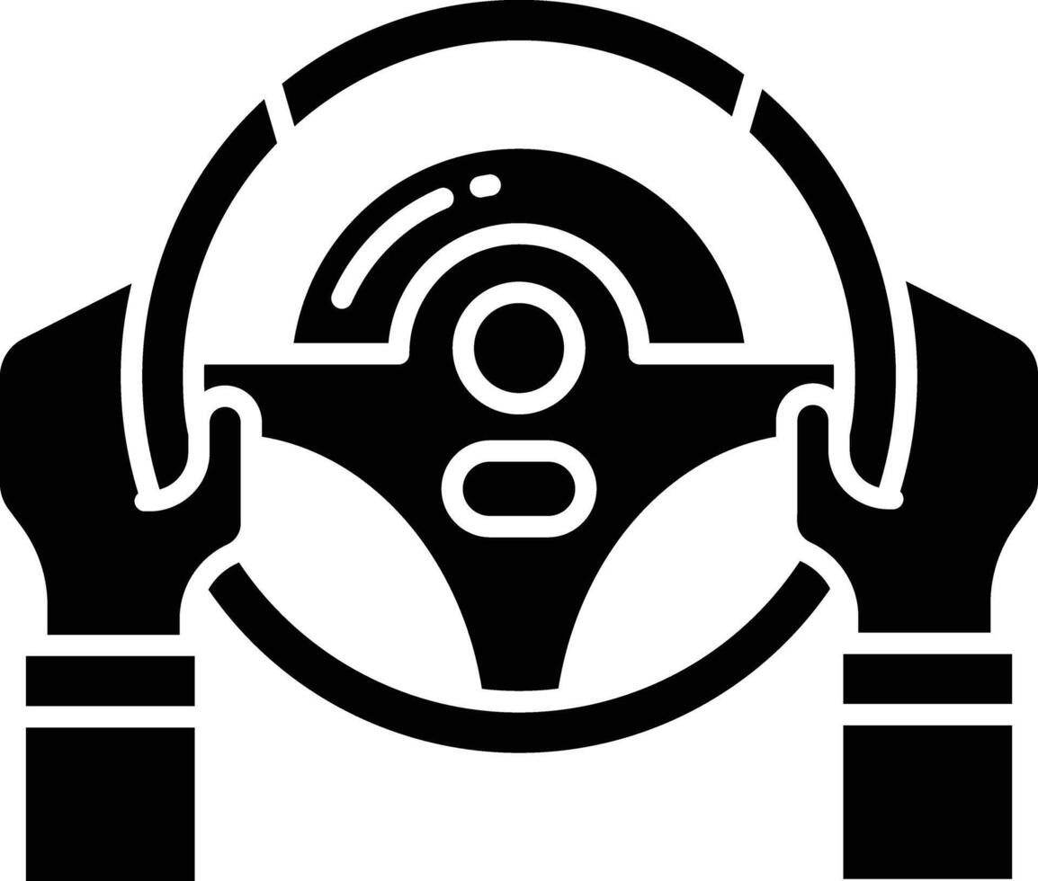 Racing solid glyph illustration vector