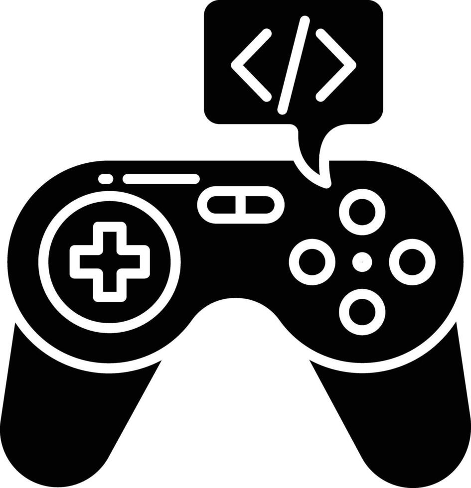 Game Development solid glyph illustration vector