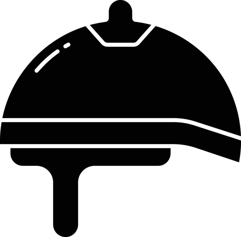 Helmet solid glyph illustration vector