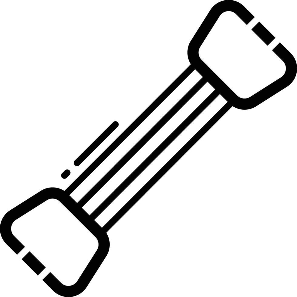 Chest Expander solid glyph illustration vector