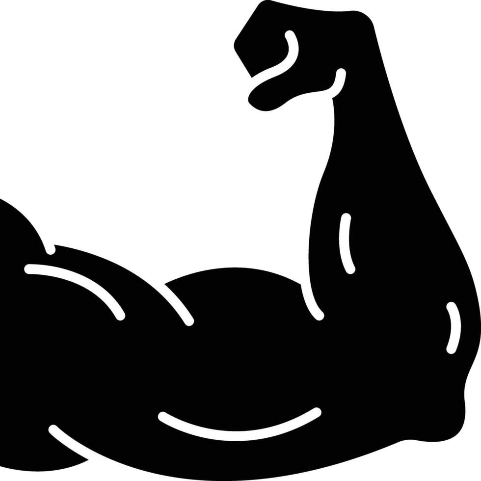 Muscles solid glyph illustration vector