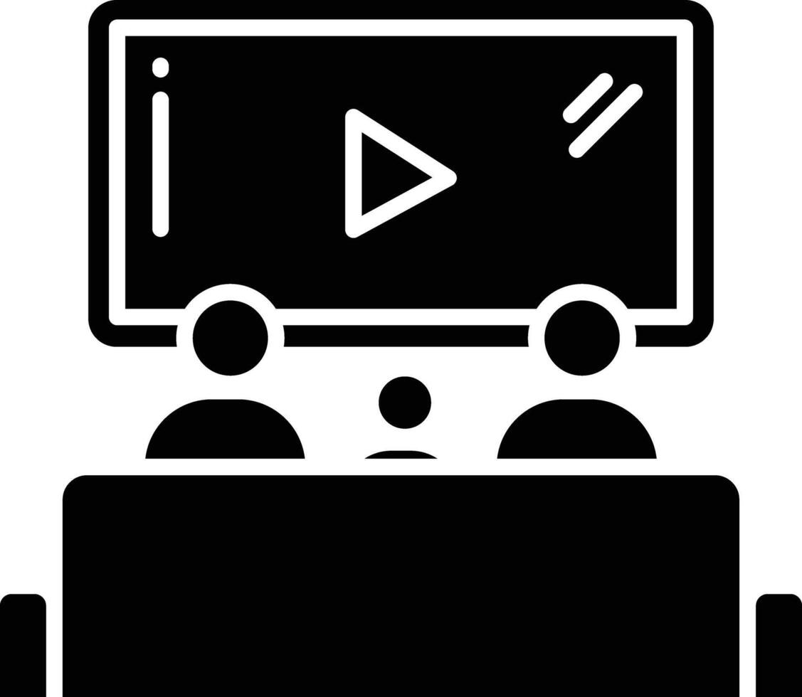 Family Time solid glyph illustration vector