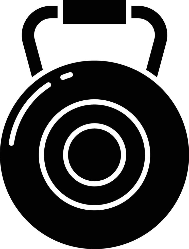 Kettlebell solid glyph illustration vector