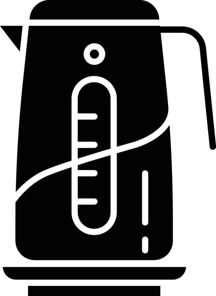 Coffee maker solid glyph illustrations vector