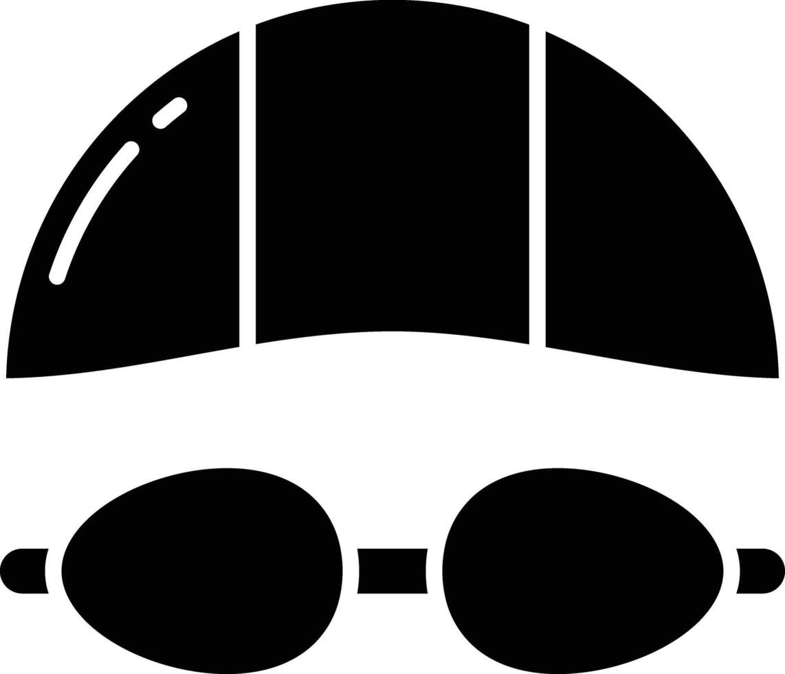 Swim Cap solid glyph illustration vector